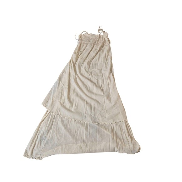Hanky Panky VTG Slip Dress Night Gown Lace Mesh Layered Empire Dress Cream Sz M - Picture 3 of 6